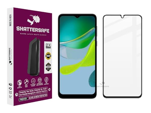 Image of Shattersafe Oleophobic Tempered Glass Screen Protector Compatible For Motorola E13 [Pack of 1]. Edge To Edge Full Screen Protection With Easy Installation Kit & Case Friendly Fit.
