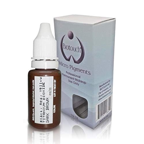 Biotouch Micropigment Dark Brown Pigment Color Permanent Eyebrow Makeup Microblading Eyebrow Shading Micropigmentation Cosmetic Tattoo Ink Lip Eyeliner Large Bottle 15ml