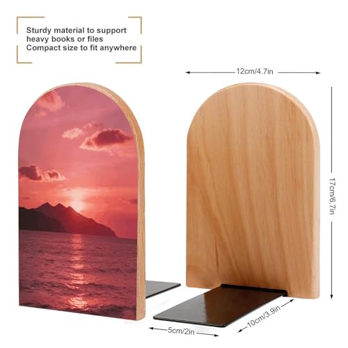 Sujetalibros de madera antideslizantes para evitar caídas de libros 3