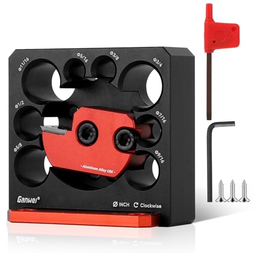 Dowel Maker Jig Kit Adjustable 8-Size (5/16-3/4) Drill Attachment Carbide Blade Woodworking Tool for Making Round Sticks & Dowels from Square Lumber