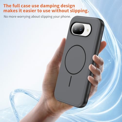 Meifei Magnetic Case for Google Pixel10/10 Pro 2025/9/9 Pro 2024 6.3" Compatible with Magsafe Slim Anti-Slip Design Shockproof Protective Phone Case for Pixel 9/9 Pro 6.3", Dark Gray by Meifei - Image 5