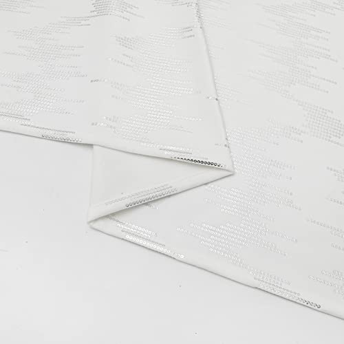 Majestic Giftware Velvet Custom Tablecloth, Small, White Dotted Silver Print #TOP5