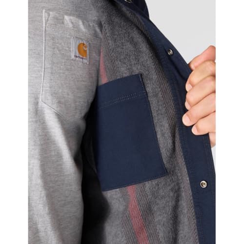 Image of Carhartt Men's 105532 Rugged Flex Relaxed Fit Canvas Fleece-Lined Snap