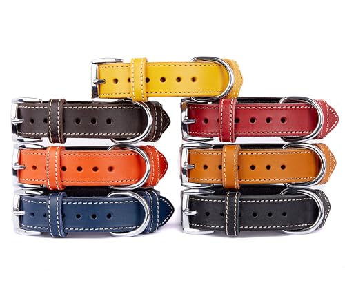 TORRUNA Soft Leather Dog Collar, Dog Collars for Small, Medium and Large Dogs, Durable Heavy Duty Dog Collars by TORRUNA - Used condition - US$26.75