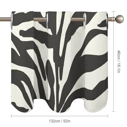 Cenefa de cortina con tigre negro, 2 paneles de estilo japonés para ventanas de cocina y salón 6
