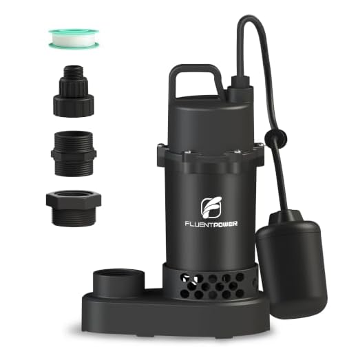 FLUENTPOWER 3/4HP Sump Pump 3600GPH Stainless Steel Submersible Pump, Drain Clean/Dirty Water for Basement Flood Cellar Pool Pond Garden Hot Tub, Automatic/Continuous Manual Operation by Float Switch