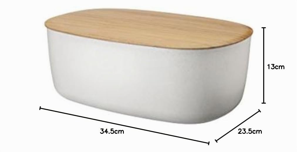 RIG-TIG by Stelton Z00038-1 Box-It Brotkasten, Melamin, Bambus, weiß, 34,5 x 23,5 x 13,0 cm