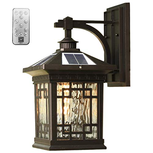 Außenfernbedienung Solar Wandleuchten Vintage wasserdichte Außenwand Wandleuchten Laterne Led Wandleuchte Für Veranda Patio Villa Yard Korridor