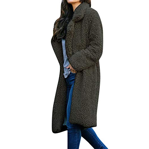 BATKKM Fleece Jacket Women Long Sleeve Pullover Blouse Open Front Jacket Coat Long Outerwear Windbreaker For Women Lightweight Coat Womens Winter Fashion Dressy Sweater Jacket Gray