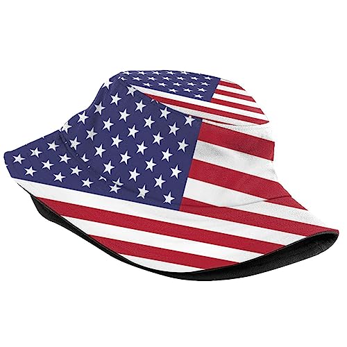 Image of Flag Bucket Hat Fashion Fisherman Hat Cute Flag Bucket Hats Sun Hat for Women Men