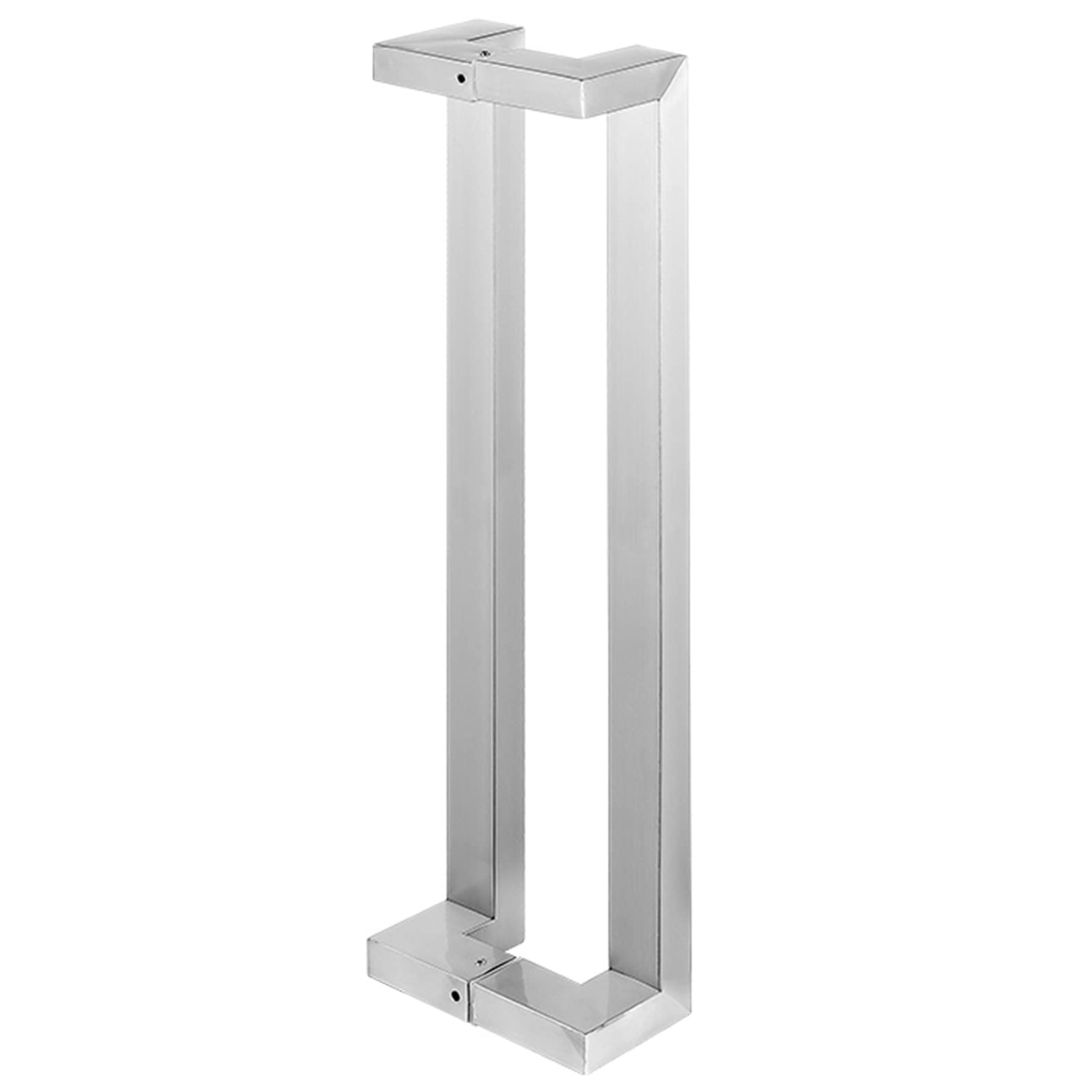 MXXQRHF Contemporary Double Sided Barn Door Handle - 80cm Stainless Steel Push Pull Handles for Interior & Exterior Doors, Bathroom & Commercial Use (Silver)