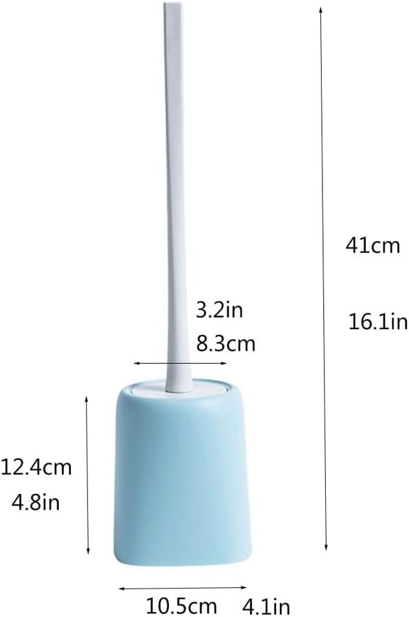 Toilet Brush and Holder Set Wall-Mounted Toilet Brush Long-Handled Soft-haired Toilet Brush, Bathroom Tool Toilet Brush, Dead Corner Cleaning Toilet Brush Kit Toilet Bowl Brush for Bathro