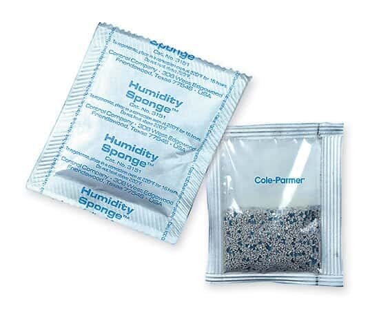 Cole-Parmer Humidity Indicating Sponge, 3" X 3" Bag, 40 Bags/pk