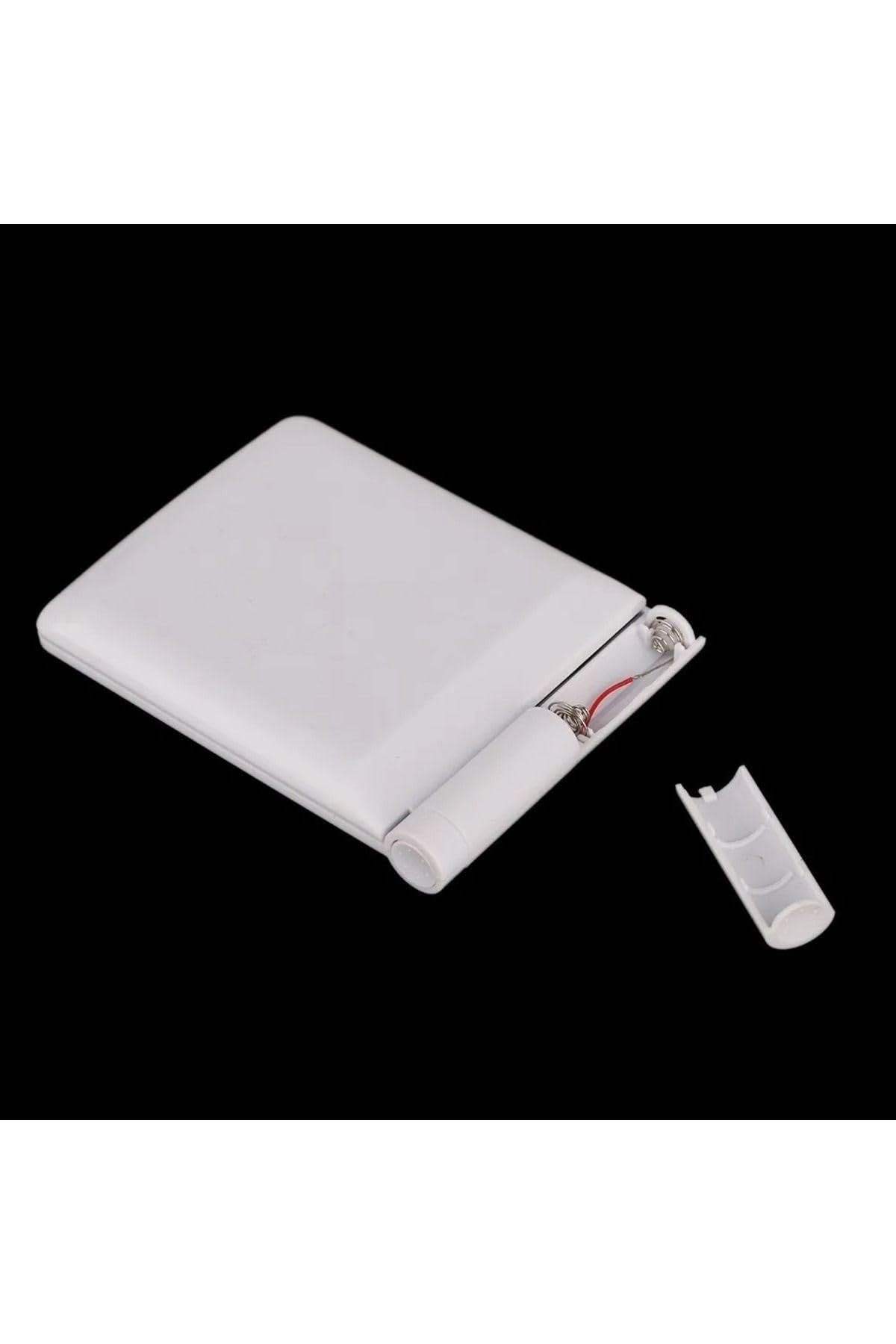 Katlanır Mini Işıklı Makyaj Aynası Cep Çanta Aynası 8 LED Pilli(23A 12V Pil Dahildir) Pembe Pembe 10 x 10