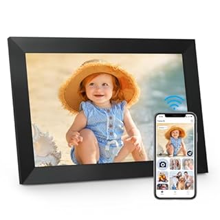 WiFi Digital Picture Frame, 10.1 Inch Digital Photo Frame with1280x800 IPS LCD Touch Screen, 32GB Storage, Auto-Rotate Photo Frame Share Your Photos and Videos via AiMOR App, Black