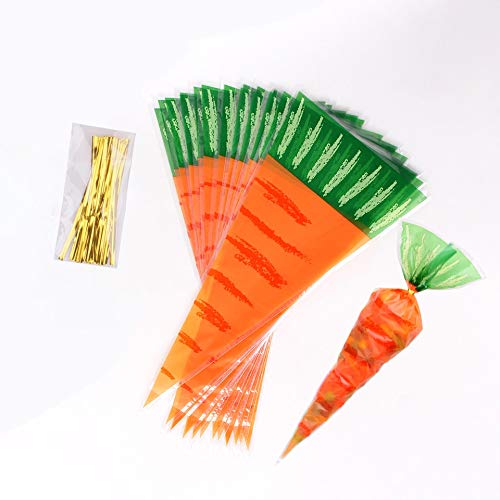 Hot Koop 20 / Batch Leuk Konijn Wortel Oor Biscuit Bag Candy Biscuit Gift Bag Snack Baking Packaging levert Decoratie… - Afbeelding 5