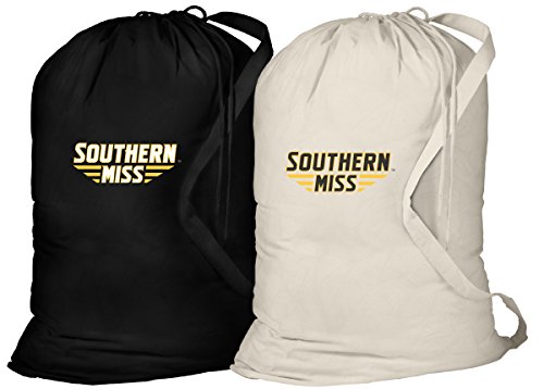 Southern Miss Laundry Bag -2 Pc SET- USM Golden Eagles Clothes Bags
