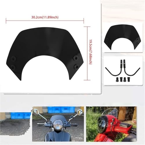 Déflecteur d'air moto protection visage et buste contre le vent GTS