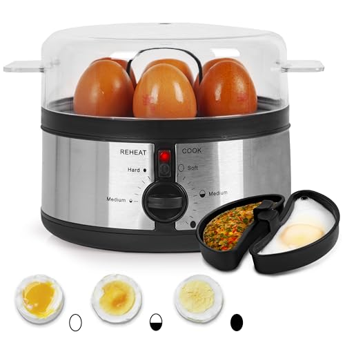 Duronic EB35 BK Hervidor para Huevos Eléctrico, Hasta 7 Huevos
