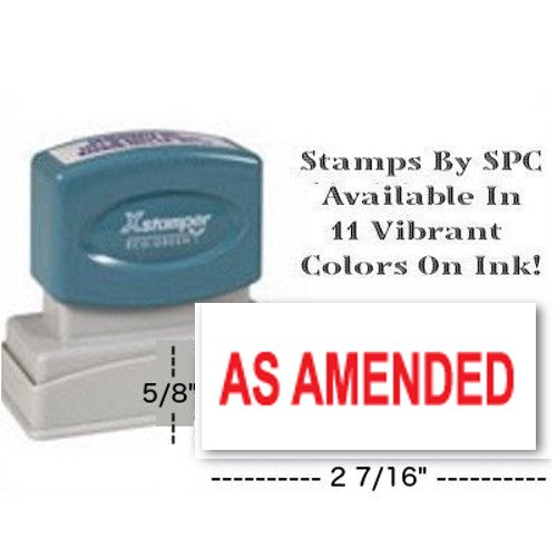 Stamps By SPC // XSTAMPER // SPC Tax & Accounting Stamps // Design: As Amended // Perfect for Your Business & Office Needs - Available in 11 Vibrant Colors!