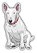 postwalldecor Bull Terrier Dog Alta Calidad De Coche De Parachoques Etiqueta Engomada 8 x 12 cm