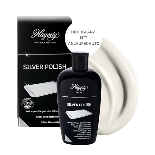 Hagerty Silver Polish 250 ml I Effiziente Silber-Politur für Silber und versilbertes Metall I Polierpaste mit Sofortwirkung für Vasen Rahmen Accessoires Dekorationsartikel usw I für erneuerten Glanz Hagerty Silver Polish 250 ml I Effiziente Silber-Politur für Silber und versilbertes Metall I Polierpaste mit Sofortwirkung für Vasen Rahmen Accessoires Dekorationsartikel usw I für erneuerten Glanz