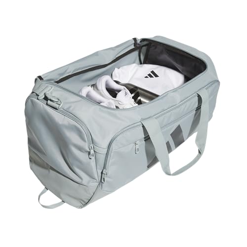 Image of adidas Defender 5 Duffel Bag for Sports, Gym and Travel, Wonder Sage Green /Grey Six, OSFA