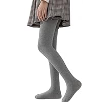 AIDIER Winter Warm Tights With Fleece Lining for Girls 3-10 Years - Thick Cotton School Uniform Soft Knit Pantyhose Stretchy Leggings