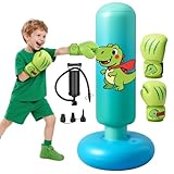 Sac de Boxe pour Enfants, avec Gants de Boxe, 120cm Gonflable Sac de Frappe Enfant Pratiqu...