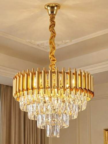 Black Mamba Round Chandelier Jhumar Light with Gold Finish Stainl...