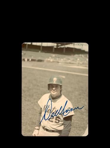 Del Unser Signed Original 1970`s 4x5 Snaphot Photo New York Mets At Cubs Wrigley