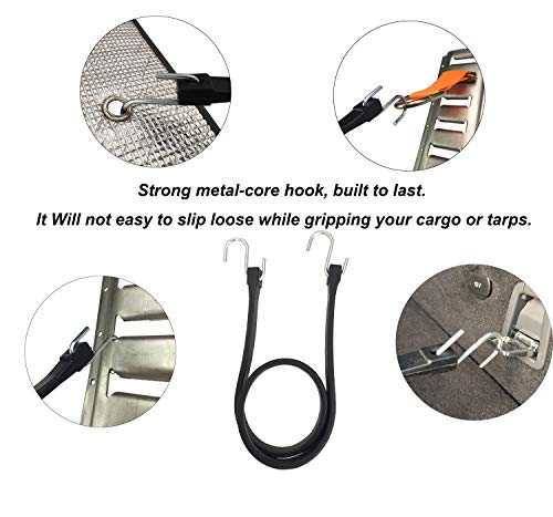 Hoxwell NBETSG21-S 10 Pack Rubber 21' Inch Bungee Cords thumb #5