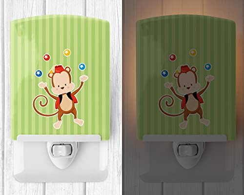 Lámpara de noche de cerámica multicolor 6 x 4 x 3 pulg miniatura 2