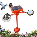 Dispositif Éloigne Oiseaux Solaire Rotation 360 Degrés | Solaire Anti Oiseaux pour Extérieur,Dispositif Étanche Anti Pigeons pour Jardin Toit Camping Pelouse Cour Hangar Terrasse