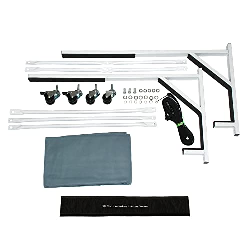 Hardtop Stand Storage Cart With Securing Strap And Extra-Large Generic Dust Cover Compatible With The Ford Thunderbird, Mercedes And Allante Hard Tops #TOP3