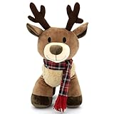 PLUSHIBLE BRIDGING MILES WITH SMILES Plush Reindeer Stuffed Animal - Holiday Deer Characters with Antlers Toy for Girl, Boy, Baby, Toddler - Christmas Decor - Little Plushie Toys - Randall, 8