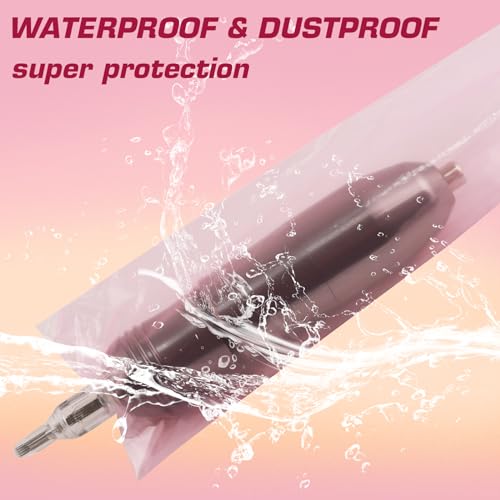 image for Anghie Large Pen Machine Covers, 200pcs Pink Pen Covers 2.56 X 7.11inc