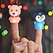 CCINEE 5 Pieces Christmas Finger Puppets Toys for Kids Elk Santa Claus Snowman Christmas Tree Character Party Favors Goodie Bag Fillers