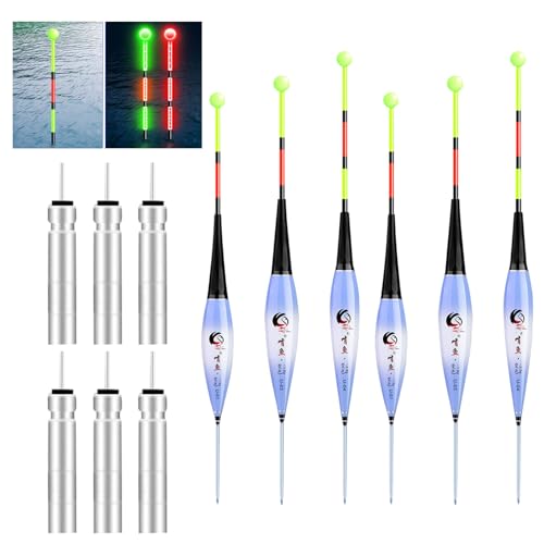 Recitem Mit Batterie Posen Angeln, Posen Angeln Mit Gravity Sensing Und Basis, Angel Zubehör Zum Tauchgebiet Angeln Am See, Fluss Oder Teich,Schwimmer Karpfenposen Mit Batterie (2 Set)