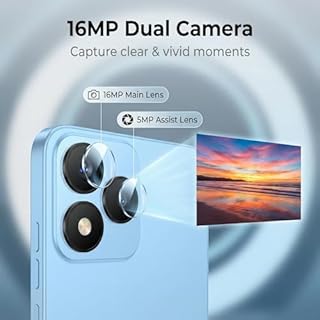 invens NOTE TK01 Android 12 4G Smartphone,16MP+5MP Camera, 4+32GB/256GB, 6.6" HD+ Display, 4250mAh Battery, Dual SIM, Face Unlock, OTG/GPS Unlocked Mobile Phone-Dark Blue