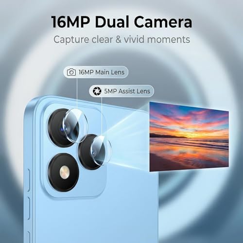 invens NOTE TK01 Android 12 4G Smartphone,16MP+5MP Camera, 4+32GB/256GB, 6.6" HD+ Display, 4250mAh Battery, Dual SIM, Face Unlock, OTG/GPS Unlocked Mobile Phone-Graphite Black - Image 4