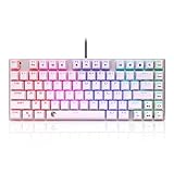 ❤ Paketinhalt: 1x mechanische Tastatur, 5x Ersatz Switches, Kappen- und Tastenzange, 1x Bedienungsanleitung (englisch)