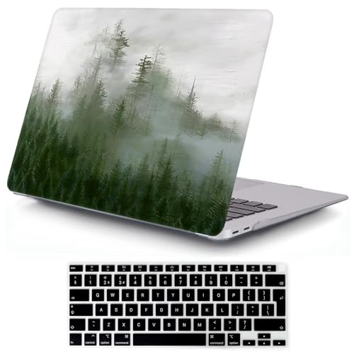 MOKASE Custodia Compatibile con MacBook Pro 13 Pollici 2025-2016 Rilascio M2 M1 A2338 A2251 A2289 A2159 A1989 A1708 A1706, Duro Guscio Caso e Tastiera Cover per Nuovo MacBook Pro 13, Wood