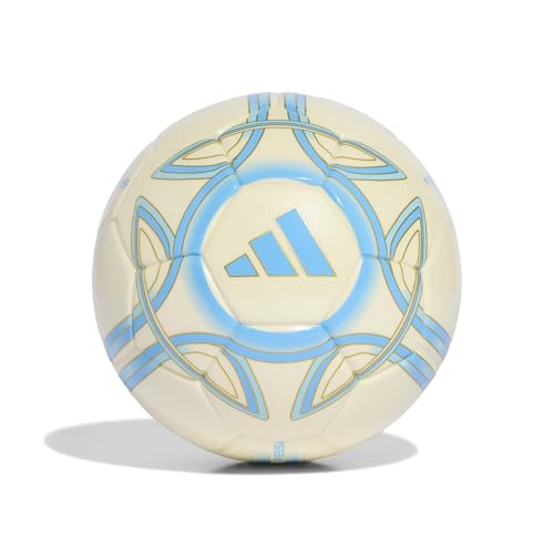 adidas Unisex-Adult Mess Mini Soccer Ball IvorySemiBlueBurstIceyBlue 1