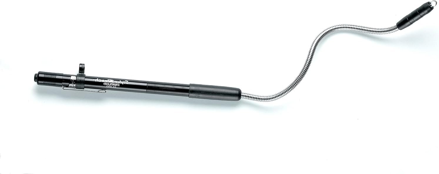 Streamlight 65612 Stylus Reach 11-Lumen White LED Pen Light for Mechanics, Inspectors, and Technicians with Flexible 7-Inch Extension Cable and 3 AAAA Alkaline Batteries, Silver