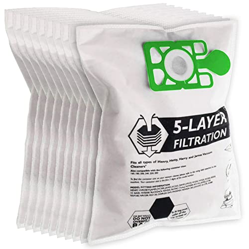 SPARES2GO SMS - Bolsas de polvo compatibles con aspiradora Karcher T7/1 T9/1 T10/1 T12/1 (10 unidades)