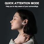 Ecouteurs sans fil, casques Bluetooth V5.3 Dernière version HiFi Les écouteurs stéréo,36Hs Temps de jeu en Ear Earbud, Sport Earphones avec LED Affichage de puissance pour iOS Android Pods Samsung