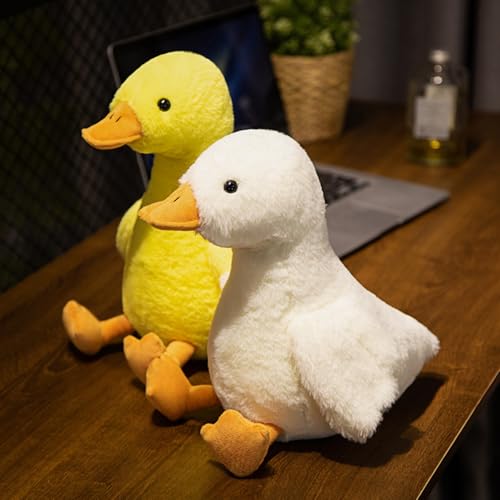 Ente Kuscheltier, Plüschtier Ente süße Spielzeug plüsch Ente Einfache Stofftier, zum Spielen und Kuscheln, Geschenk für Kinder Mädchen (35 cm,Weiß)