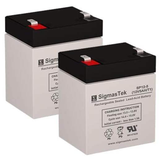 SigmasTek 12V 5Ah F1 SLA Battery Compatible With Razor Drift Crazy Cart 25143499 Pack of 2