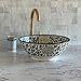 MIRATILE Handmade Ceramic Moroccan Vanity Vessel Sink, Handwash Countertop Vanity Basin Sink, Farmhouse Bathroom Basin, Hand Painted Wash Basin Sink for Bathroom with a Gift Included (12